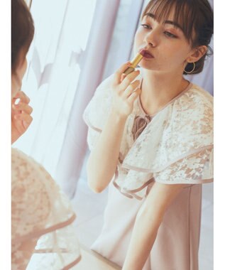 earth music&ecology ＳＥＴ２点レースボレロ＋キャミワンピース Pink