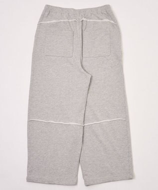 WEGO 【ユニセックス着用ITEM/ウエストゴム/MLサイズ展開】バルーン3Dスウェットパンツ 杢グレー