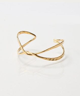 Phoebe トップクロスワイドカフバングル ゴールド