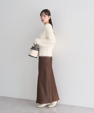 earth music&ecology ポンポンヤーンラメニットプルオーバー Ivory