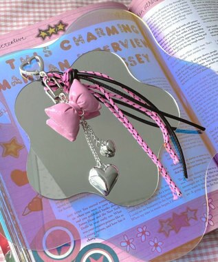 WEGO リボンクッションセットキーホルダー ピンク