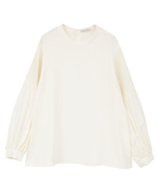 Green Parks Ｏ．袖プリーツブラウス Ecru
