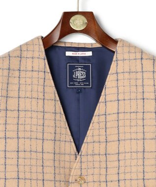 J.PRESS MEN 【J.PRESS ORIGINALS】Boil Random Window Pen Over Odd Vest / Japan Made ベージュ系4