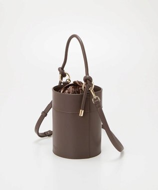 TOPKAPI 【TREASURE TOPKAPI】フェイクレザー バケツ 巾着 ショルダー バッグ トープ