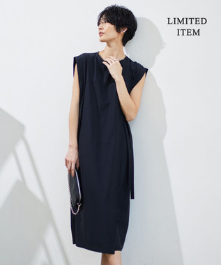 ICB 【接触冷感・UVカット・速乾・洗える】マットスキューバ ストレートワンピース ブラック系