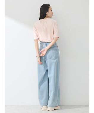 earth music&ecology スポーティー刺繍ロゴＴ Pink Orange