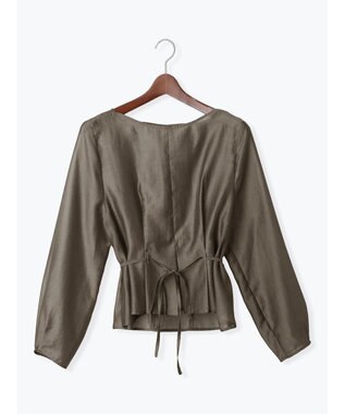 Te chichi ナローリボンシアーペプラムブラウス《2025Autumn catalog vol.2 item》 チャコールグレー