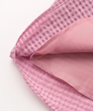 組曲 KIDS 【110-140㎝】ギンガムサッカー ワンピース ラズベリー