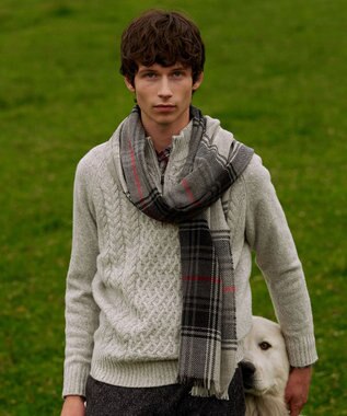 JOSEPH ABBOUD タータンチェック　ストール グレー系4