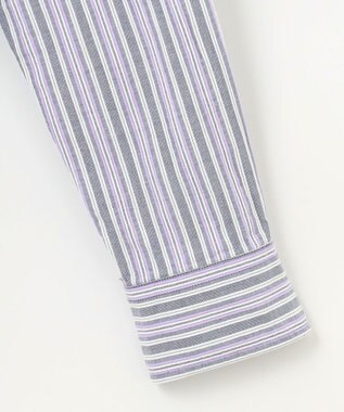 JOSEPH ABBOUD 【オーガニックコットン使用】 オーガニックコードストライプ シャツ ネイビー系1