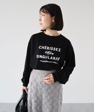 Green Parks 箔プリント長袖ロンＴＥＥ Black