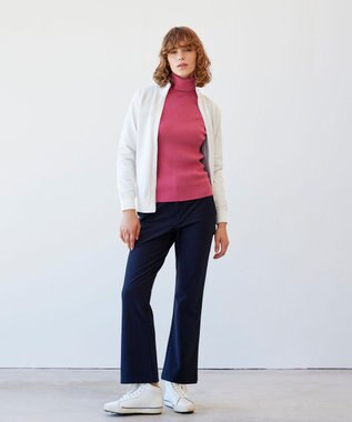 23区GOLF 毎日履きたい美シルエット【23Fondation/WOMEN】フレアパンツ きれい目見え+疲れない ネイビー系