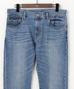 JOSEPH ABBOUD 【JAPANファブリック/ストレッチ/軽量】ライトオンス ストレッチ デニム パンツ サックスブルー系