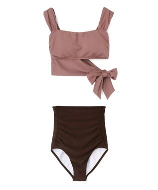 San-ai Resort（三愛水着楽園） 【SALE】【ナチュラルシェイプスイム　ライト】ノンワイヤービキニ　9M ピンク×ブラウン