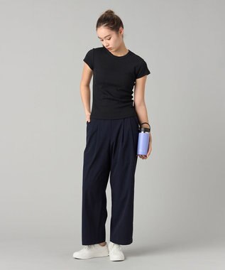 Chacott ソフトリブTシャツ ブラック