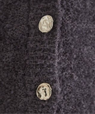 WEGO 【ANGIE VINTAGE】リボンヤーンVネックニットカーディガン ブラック中濃色