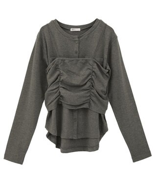 CRAFT STANDARD BOUTIQUE 2点セット/カーディガン＆ビスチェ Gray Mixture