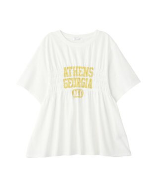AMERICAN HOLIC シャーリングプリントTシャツ Off White