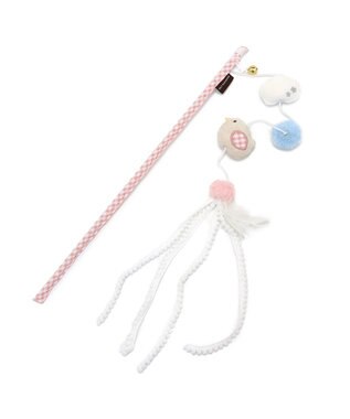 PET PARADISE 猫じゃらし ひよこ 羽根付き ホワイト