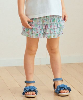 ANY KIDS フリル 天竺 ショート パンツ アイス