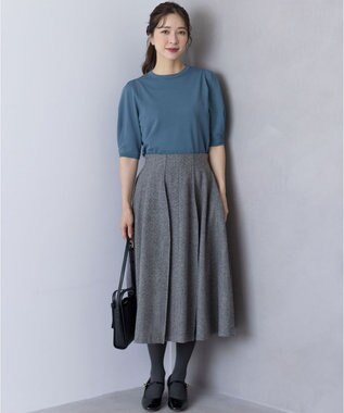 組曲 S シックツイード スカート ブラック系