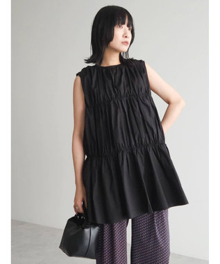 Green Parks ・ＥＬＥＮＣＡＲＥ　ＤＵＥ　ティアードノースリチュニック Black