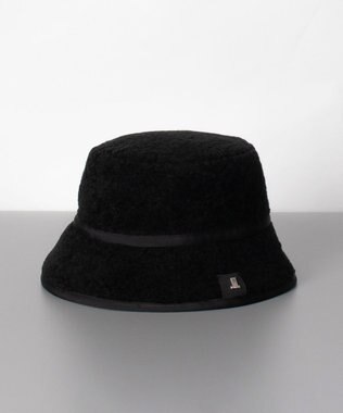 AURORA LANVIN en Bleu ランバン オン ブルー ボアバケットハット ブラック