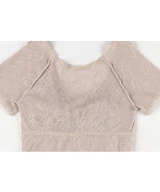 Wing カップ付きインナー 綿100％(身生地) さらっと快適 【綿100％ メッシュタイプ】 ブラトップ 3分袖 半袖 春 夏 EL6386 ウイング／ワコール ブラウン