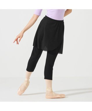 Chacott スカート付レギンス ブラック