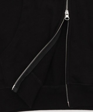 WEGO 【ユニセックス着用ITEM/MLサイズ展開】ワンポイントノースリジップパーカー ブラック