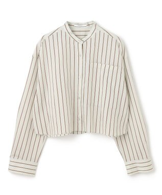 BEIGE， 【洗える】KNOX / ショート丈バンドカラーシャツ Sage St