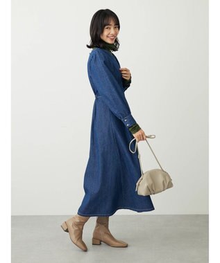Green Parks ・ＥＬＥＮＣＡＲＥ　ＤＵＥウエストタックデニムワンピース Indigo