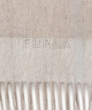 MOONBAT FURLA ウールブロックチェックラメストール/幅50cm ベージュ