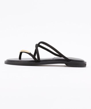 steppi メタルパーツ トング サンダル ブラック