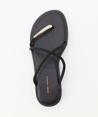 steppi メタルパーツ トング サンダル ブラック