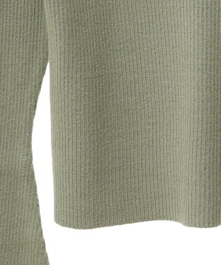 Green Parks ・ｓｗｉｎｇ　ｂｙ　袖パールボタンハイネックニット Green