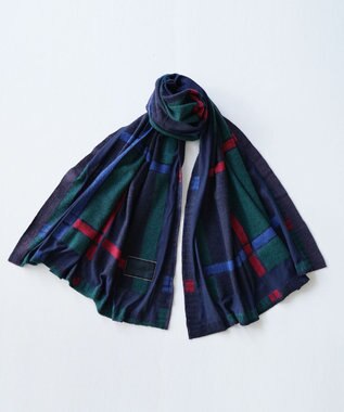 nitorito 【UNISEX】tanbo チェック柄 ストール navy
