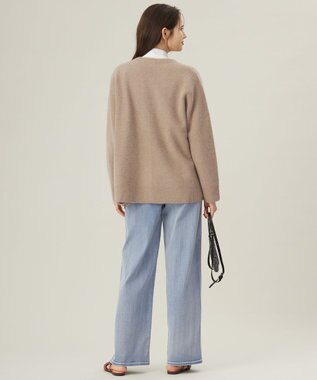 自由区 フォックスウール カーディガン ダークベージュ