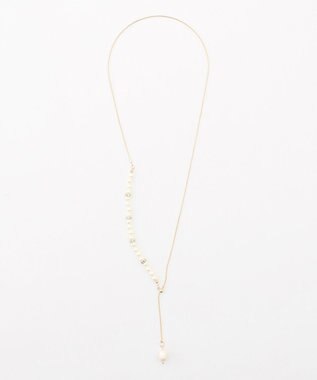 ANY SIS パール調ラリエット ネックレス ライトゴールド