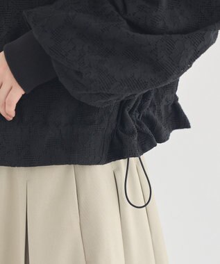 earth music&ecology 【WEB・一部店舗限定】レースリバーシブルブルゾン Black