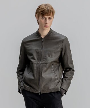 JOSEPH HOMME 新素材【シャツ感覚で羽織れる軽さ】シュリンクエアレザー　ブルゾン