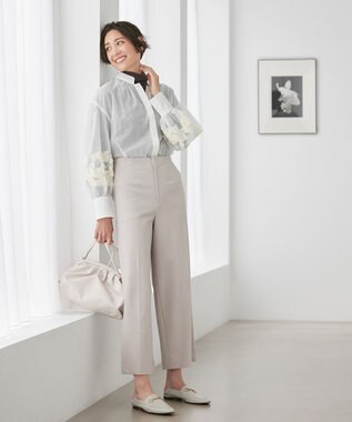 自由区 【Sサイズ有】360°FREE ウォッシャブル パンツ ベージュ系