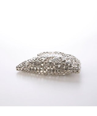 UNBILLION カシュカシュ cachecache / メタリック竹ビーズ手提げバッグ シルバー