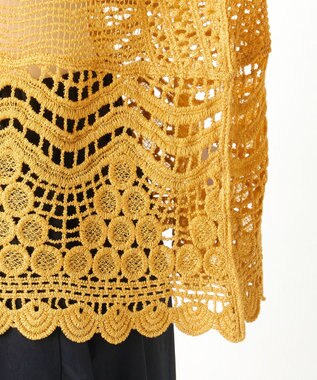 23区 【GOLD LABEL】コットンレーシー ニット マスタード系