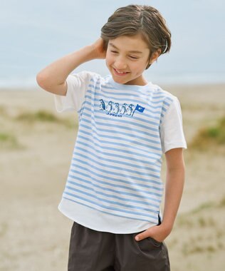 J.PRESS KIDS 【140-170㎝】フンボルトペンギンＴシャツ サックスブルー系1