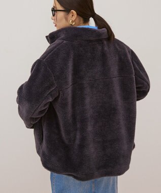 AMERICAN HOLIC スタンドベア風ボアコート Charcoal Gray