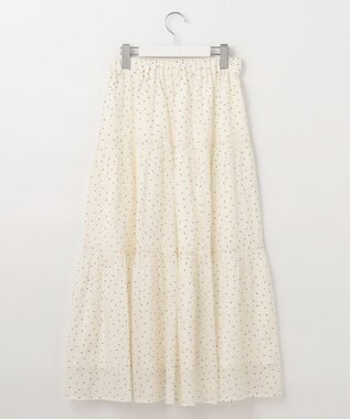 Feroux ドットティアード スカート アイボリー系1