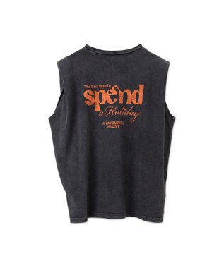 WEGO ヴィンテージウォッシュタックノースリーブT 柄1