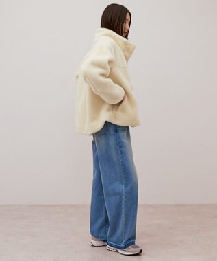 AMERICAN HOLIC スタンドベア風ボアコート Ivory