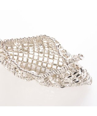 UNBILLION カシュカシュ cachecache / メタリック竹ビーズ手提げバッグ シルバー